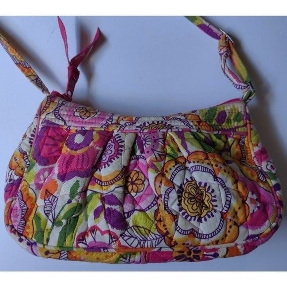 Vera Bradley Mini Hipster Crossbody Purse Multicolor Flower‎ Bag - Picture 7 of 11